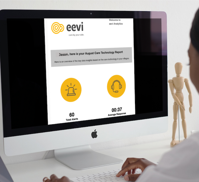 eevi analytics on a computer screen safest medical alarm system