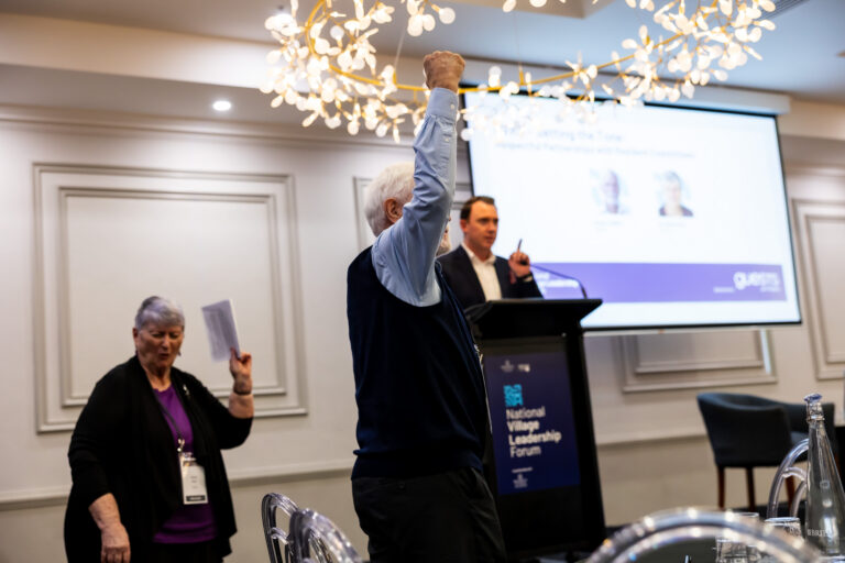 Roger Pallant and Dr Diane Hart of the Retirement Village Residents Association presenting at the National Village Leadership Forum