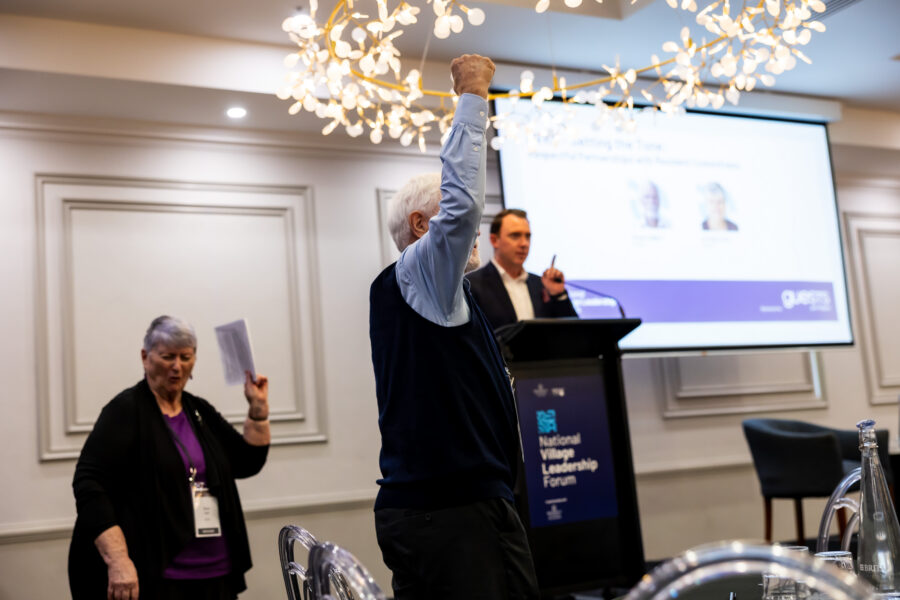 Roger Pallant and Dr Diane Hart of the Retirement Village Residents Association presenting at the National Village Leadership Forum